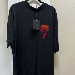 Palm Angels Black and Red Short Sleeve Tees